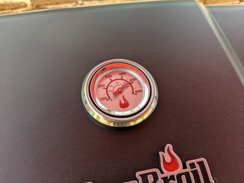 char-broil 240 portable - this grill does have the added benefit of an integrated thermometer...