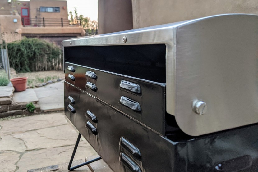 camp chef portable bbq - with more than ample ventilation, we don't quite understand why...