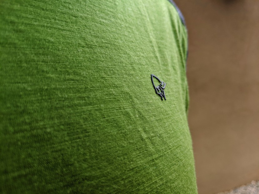 norrona wool round neck - even down to the embossed rubber logo, this top is thoughtfully...