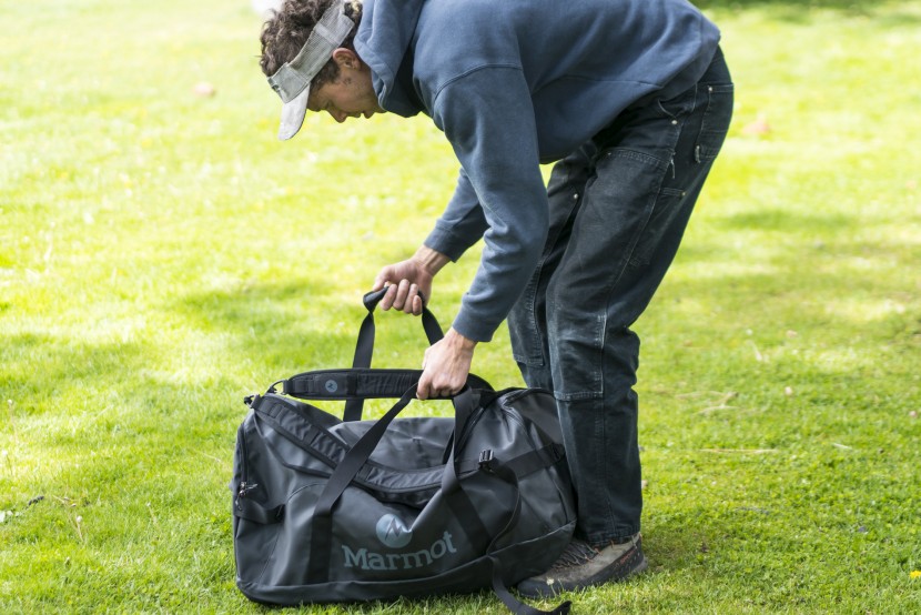 marmot long hauler - grab handles on the outside of the bag make it easy to carry short...