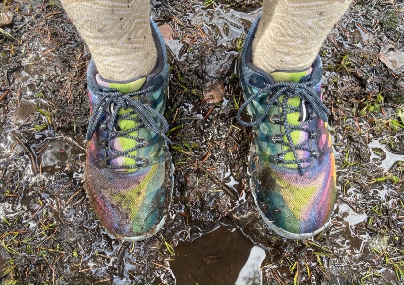 merrell antora 2 - this is the wide version, with a relatively wide profile throughout...