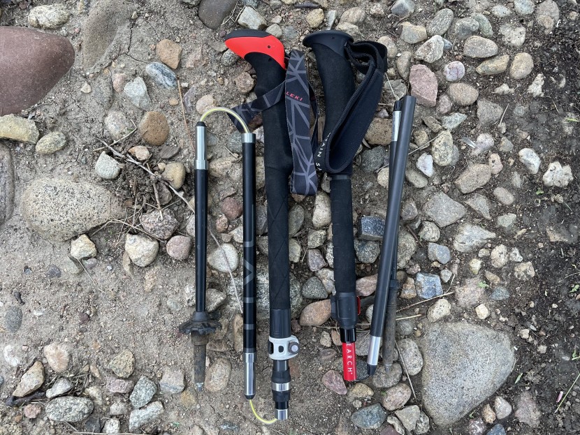 leki micro vario carbon - the leki micro vario carbon folds down relatively small compared to...