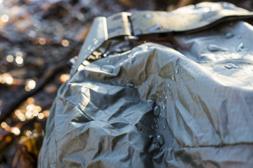 osprey ultralight stuff duffel - the 40d fabric does a suprisingly decent job at repelling water...