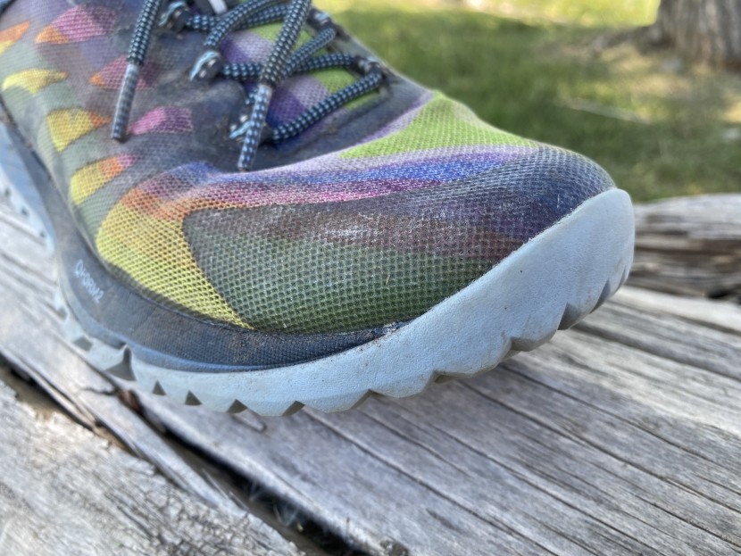 merrell antora 2 - the toe cap is reinforced and will protect from an unexpected stub.