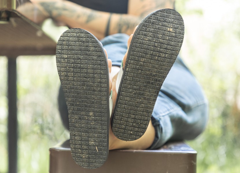 the cute smiley faces on the outsole offer some traction, but we...