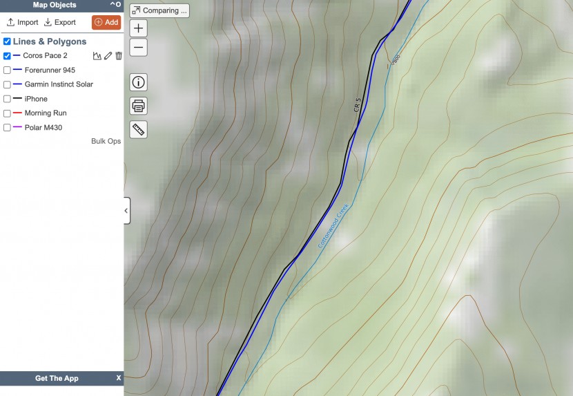 coros pace 2 - here's a look at our track during a bike ride into town. as you can...