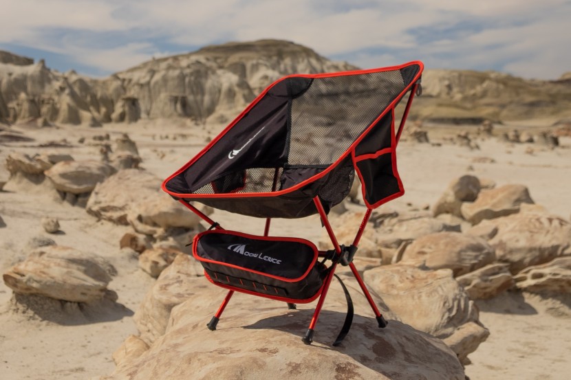 moon lence camp chair - a cooling breeze coming through the mesh of this chair on your back...