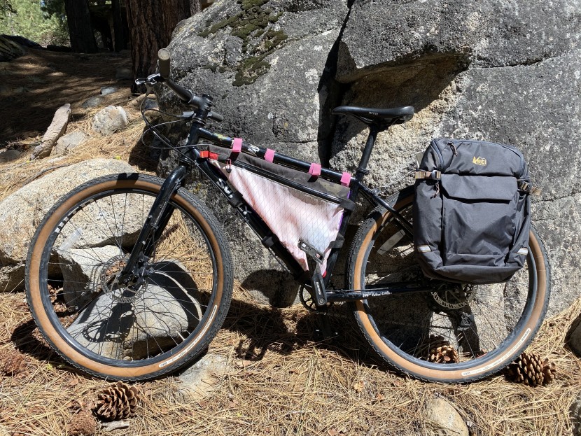 rei co-op junction pannier - the trusty rei pannier remained secure on both the roads and the...