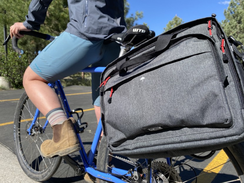 two wheel gear laptop messenger bag - clicking the two wheel messenger onto the pak rak was simple and...
