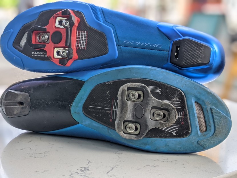 cycling shoes - it doesn't take long for your cleats to get eaten up from the road...