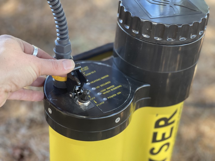 geyser systems with heater - simple indicator lights and a single switch make it easy to operate...