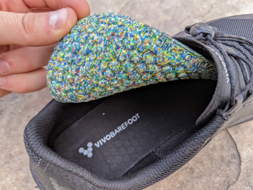 vivobarefoot primus trail ii fg - recycled, removeable outsoles can come in and out to tweak comfort...