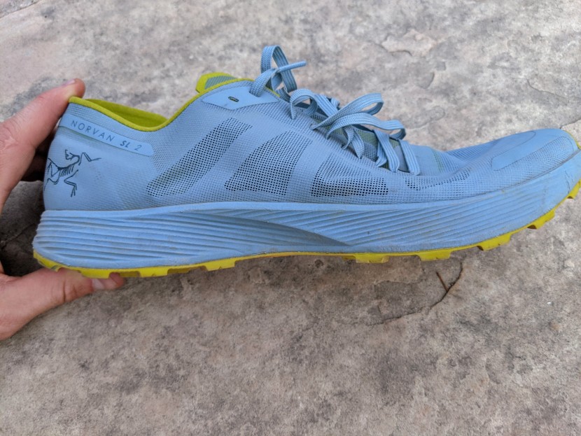 arc'teryx norvan sl 2 - while the tpu-mesh upper is super-minimal, the tapered 8.5 - 15.5mm...