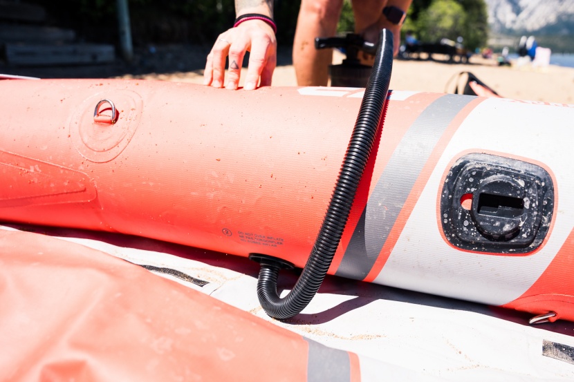 inflatable kayak - don't forget the pump, paddles, and pfds!