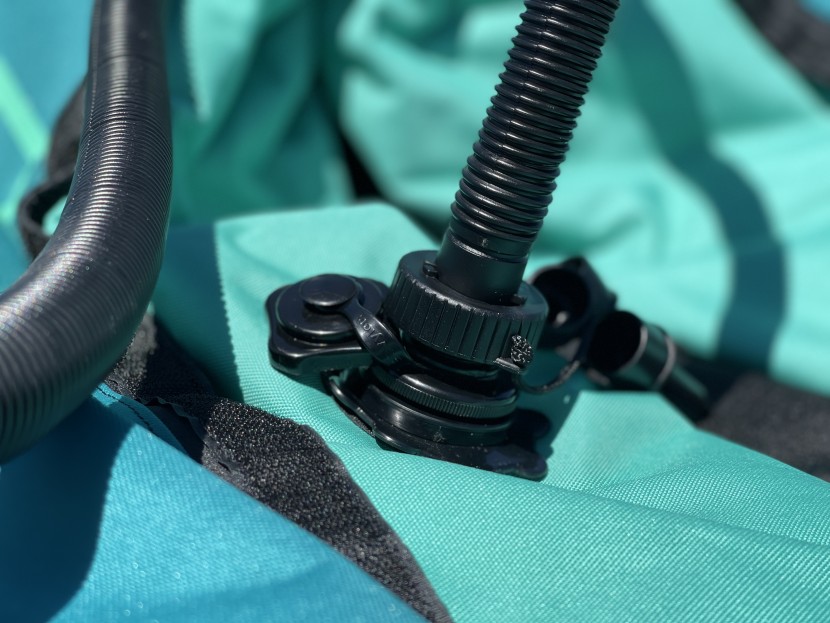 sevylor madison - the included air pump has to be threaded onto the boston valves but...