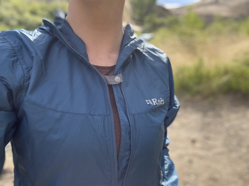 rab vital hoody for women - the snap across the top of the vital lets you unzip it as far as you...