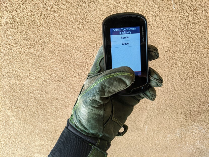 garmin oregon 750t - the ability to adjust touchscreen sensitivity greatly improves the...