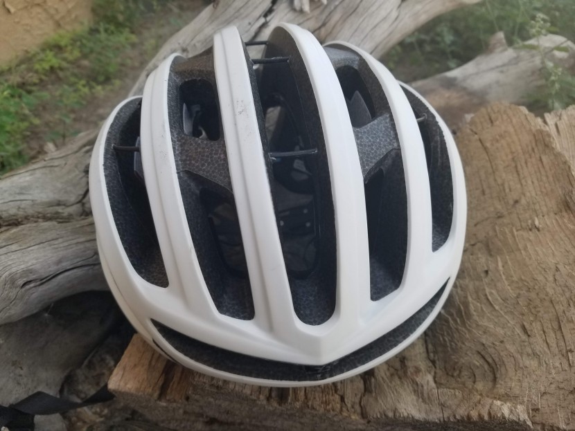 bike helmet - nearly half of this helmet's surface area is for ventilation.