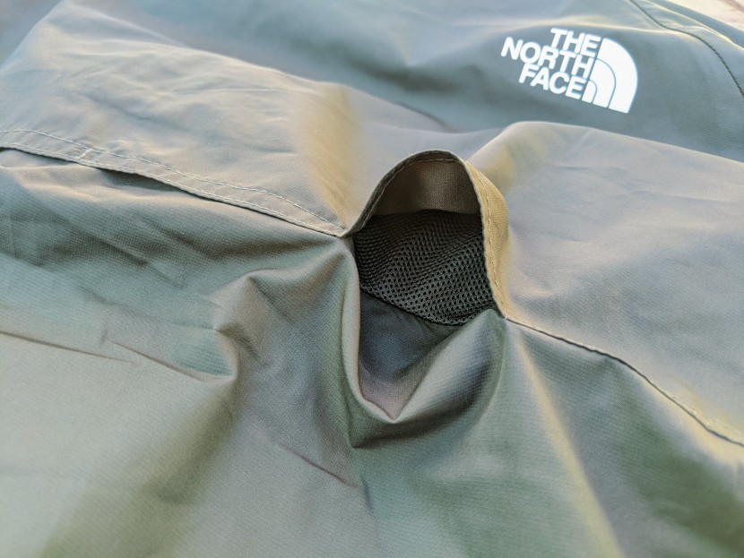 the north face flyweight hoodie - lifting up one of the three vents stitched into the otherwise...