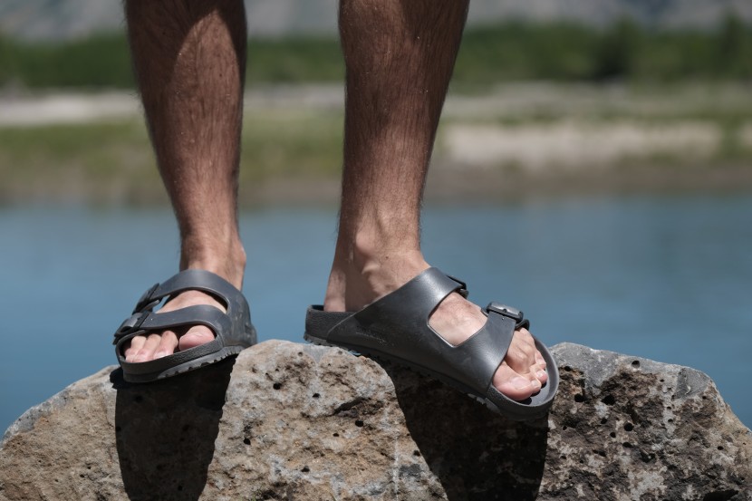 birkenstock arizona essentials - classic birkenstock styling with a shiny new grey look. after we...