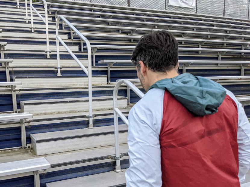 nike trail windrunner - even early in the stair routine, the creases from the tightness...