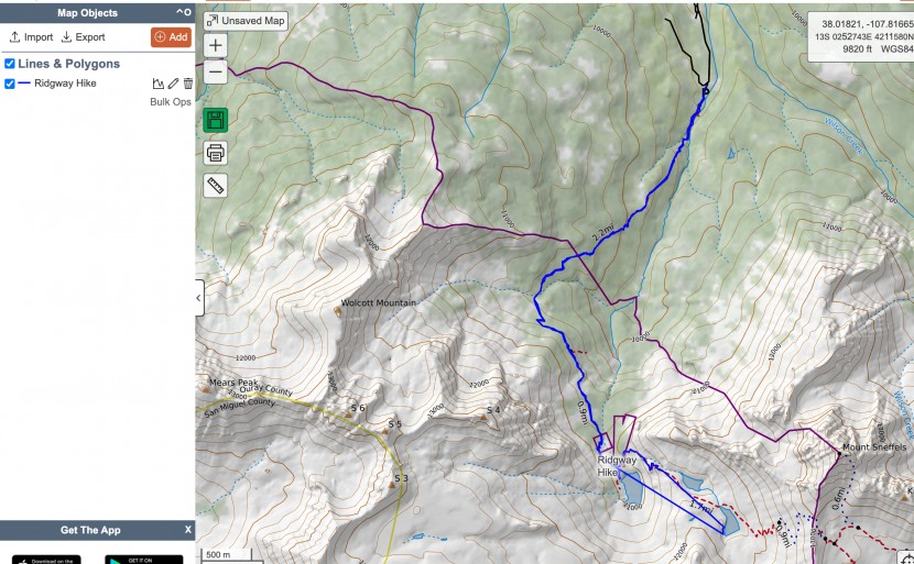 a look at the route up to the third blue lake on this hike. you can...