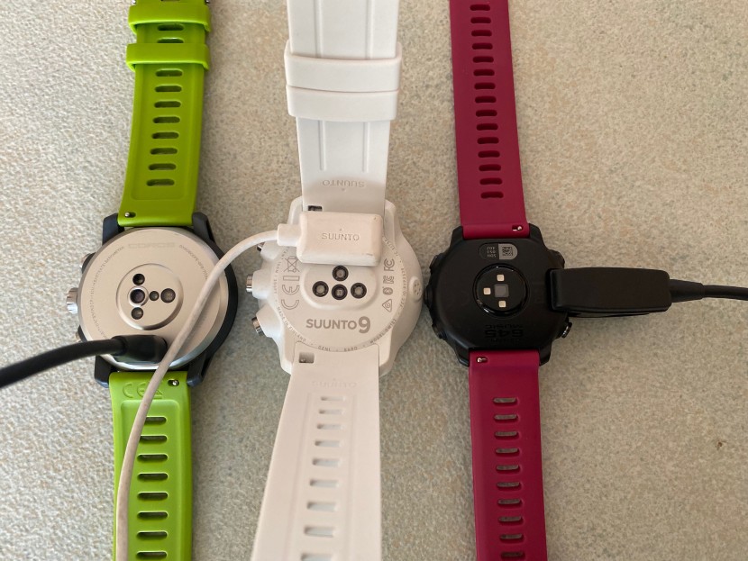 gps watch - here, you can see some of the different charging methods for various...