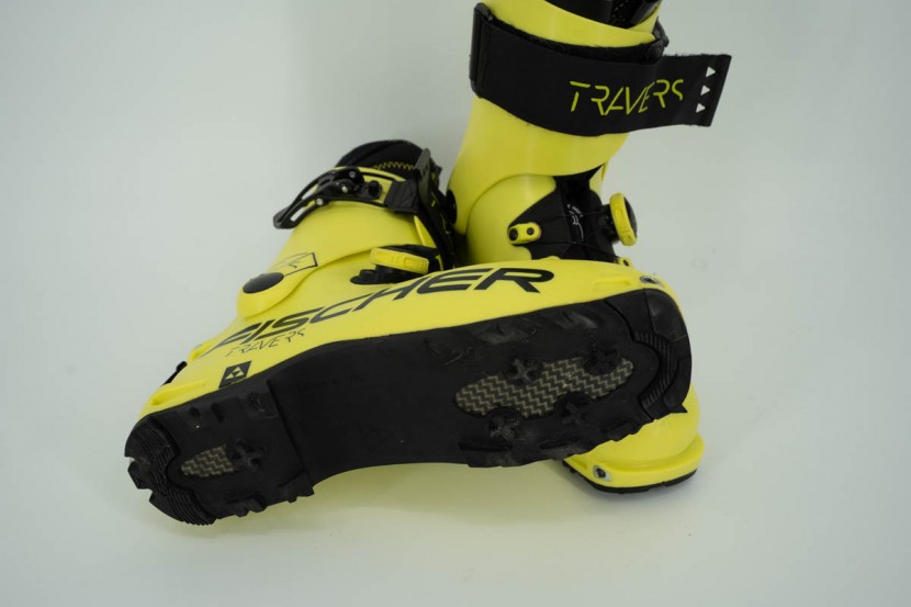 fischer travers cs - rubber is one of the denser materials in ski boot construction...