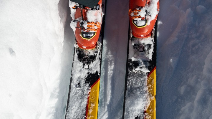 at bindings - touring on the duke pt bindings on an excellent mid-winter teton...
