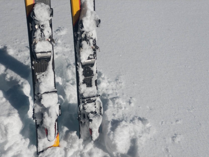 marker duke pt 13 - the multiple moving parts of the duke pt collect lots of snow and...