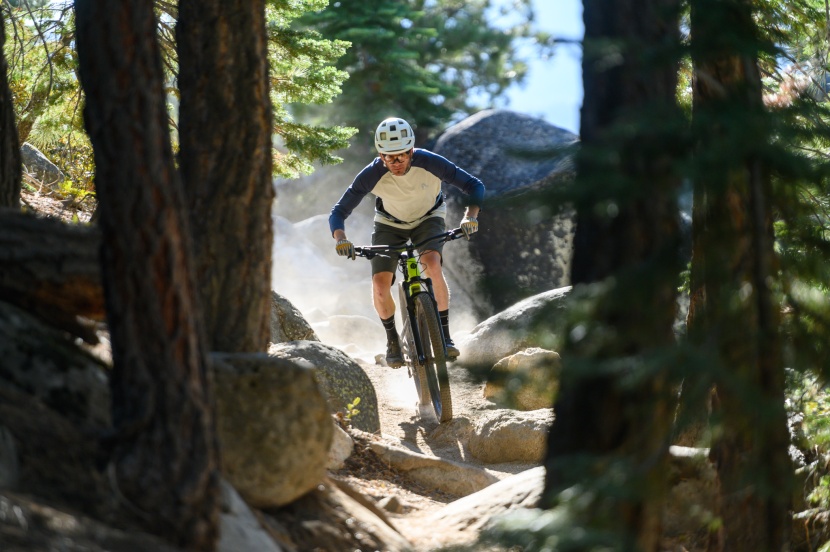 polygon siskiu d7 - kicking up some dust while testing the siskiu d7. this bike thrives...