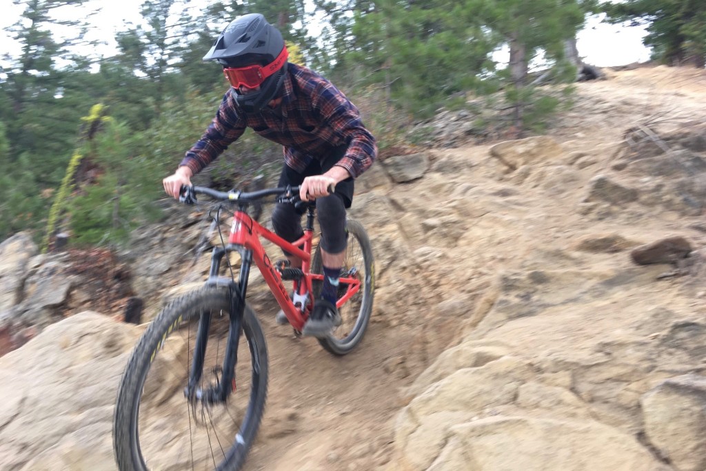 ixs carve evo+ - bouncing down rocky chutes is the proper application of these pads.