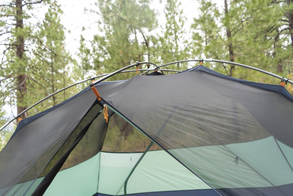 kelty wireless 6 - the third pole that spans the top helps add more room inside and...