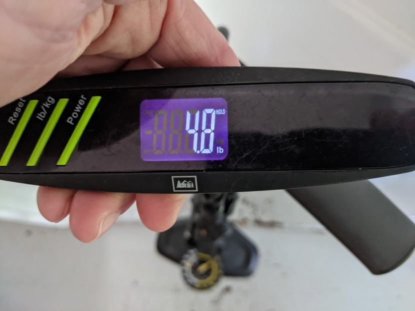 topeak joeblow sport 2stage - the 2stage is in the middle of the road weight-wise.