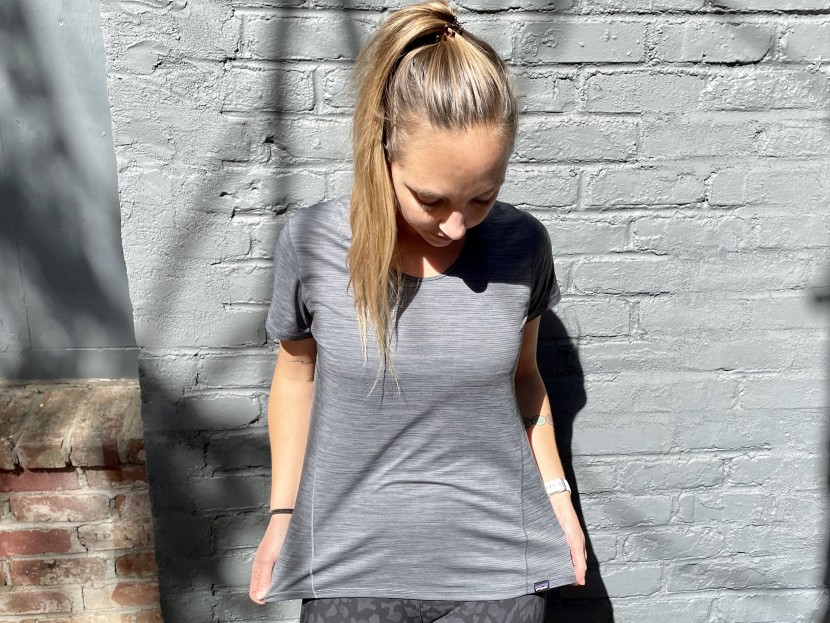 running shirt womens - we love the lightweight polyester of the capilene cool running shirt...