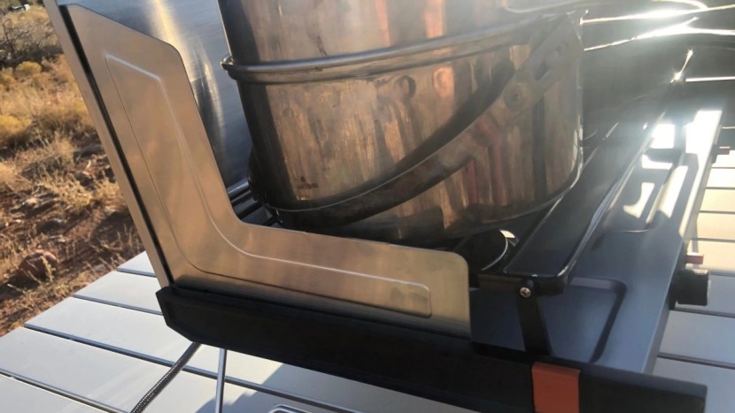 camping stove - while the l-shaped wind screens on the pinnable pro 2 create more...