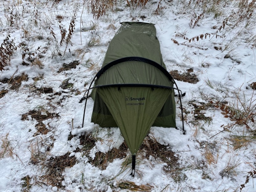snugpak stratosphere - underneath the staked out canopy is a mesh opening that provides...