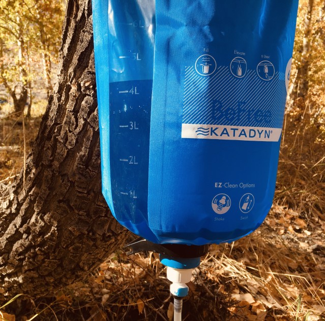katadyn befree gravity 6l - these clear side panel measurements were helpful as we timed the...