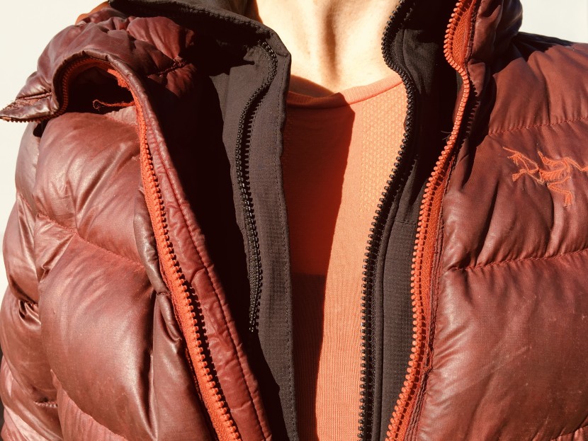 odlo kinship light crew for women - one of the easiest base layers to layer over, shown here with a vest...