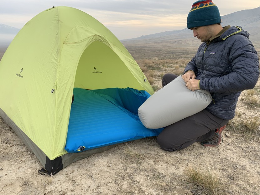 therm-a-rest neoair camper duo - the therm-a-rest pump sack is made of lightweight nylon that fills...