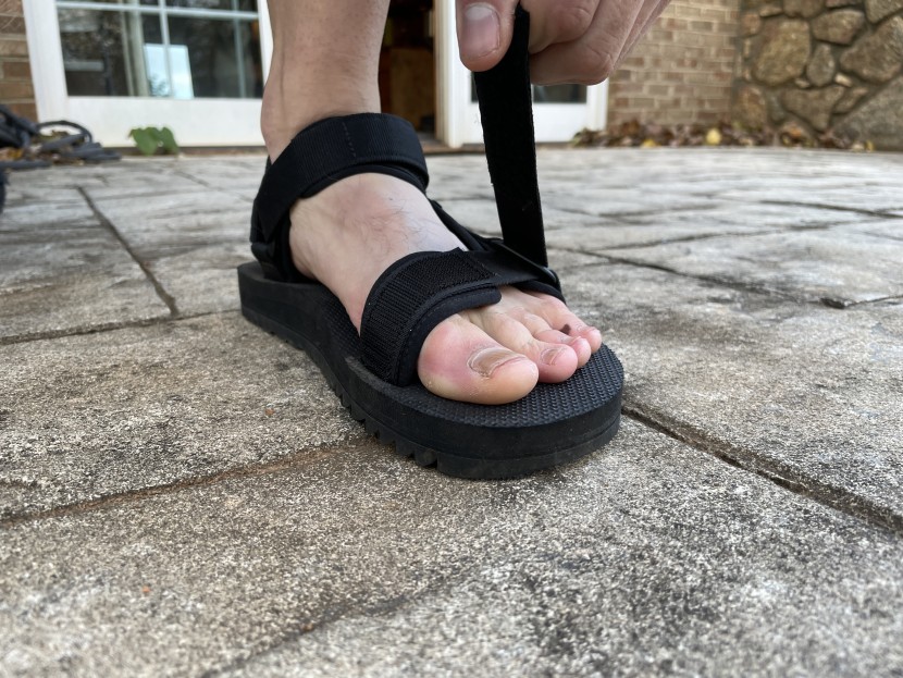 the forefoot strap is the second adjustable feature of this model.