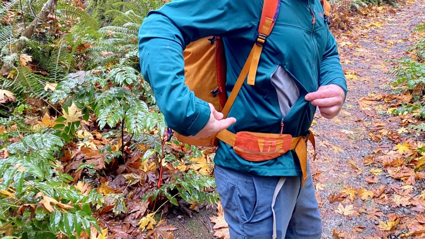 rab kinetic 2.0 - the zippered hand pockets are slightly elevated, which keeps them...