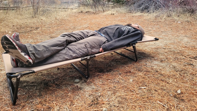 the converta cot in sleeping mode.