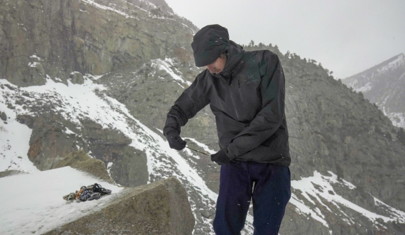 arc'teryx alpha sl anorak - one feature we didn't like is a waist drawcord that's rather long...