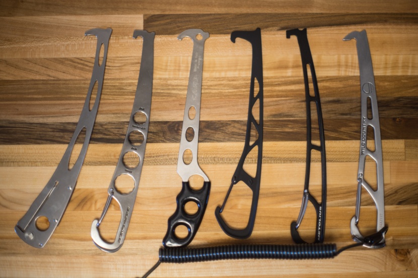 nut tool - the trango shark and the camp tool will need an additional carabiner...