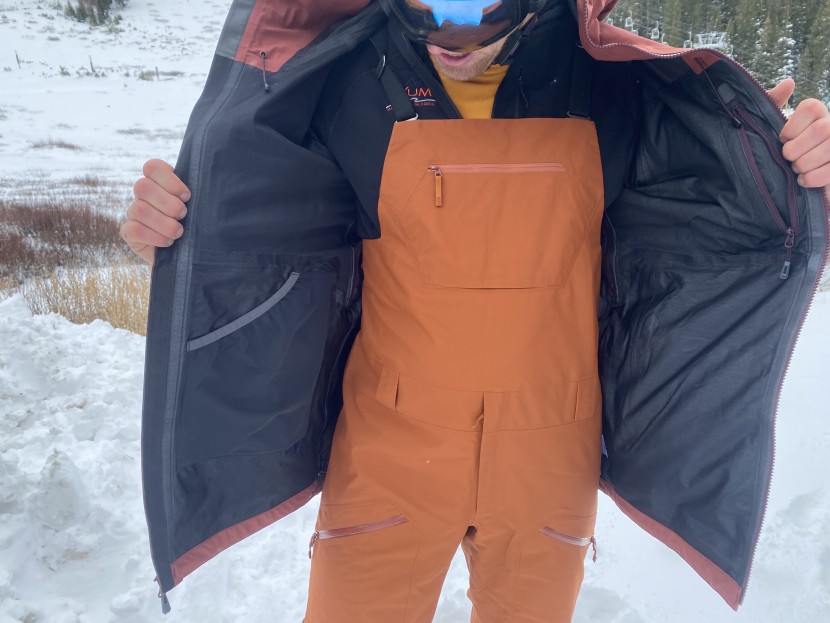 the interior of the skytour features one mesh stash pocket and one...