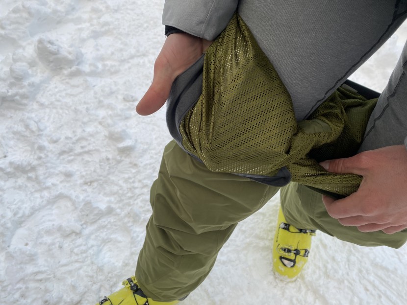 patagonia snowshot pants - adequate insulation is provided by a hanging mesh liner that traps...