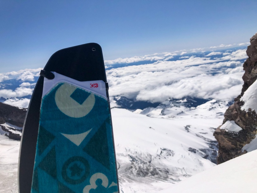 the splitboard + series uses the minimalist tip attachment to reduce...