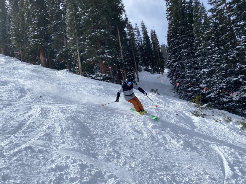 outdoor research skyward ii ascentshell - early season turns in the skyward ii.