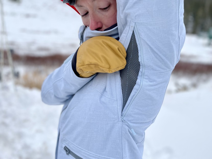 helly hansen powderqueen 3.0 - pit zips are effective at introducing cool air for ventilation. the...